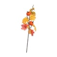 thumbnail image 4 of Rama de hojas de arce artificiales rojas para centro de mesa de otoño, decoración para bodas y hogar. Estilo D, 4 of 9
