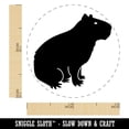 thumbnail image 2 of Capybara Rodent Silhouette Self-Inking Rubber Stamp Ink Stamper - Yellow Ink - Mini 1/2 Inch, 2 of 7
