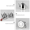 thumbnail image 2 of MEIBUTYUP Stainless Steel Tea Kettle 1.5L Stovetop Safe Water Kettle for Boiling Tea and Water, 2 of 6