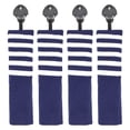 thumbnail image 2 of Paquete de 4 para cabezas de palos para golf con con etiqueta de número intercambiable cuello Golf Hybrid , Raya azul Raya azul oscuro Soledad Fundas para cabezas de palos de golf, 2 of 9