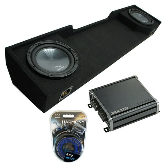 1988-1998 Chevy CK Silverado Ext Truck Harmony R104 Dual 10" Sub Box & CXA400.1