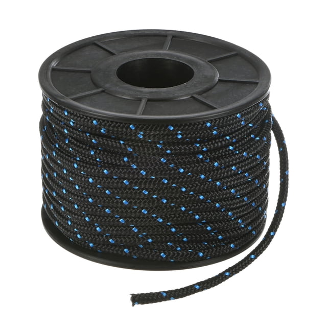 Cuerda de arranque de retroceso Uxcell 5mm 30m Cuerda de nylon para motosierra Negro Azul