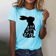 thumbnail image 2 of Toimothcn Women's T-Shirts Happy Easter Cute Cartoon Bunny Printed Short Sleeve T Shirts Soft Loose Comfortable Shirt Tops Comfy Women Easter Clothing, 2 of 4