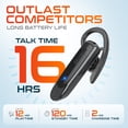thumbnail image 6 of Delton 22X Wireless Mono Bluetooth Headset, Wireless Single Ear Headset with Built-In Microphones, Lightweight Earpiece Compatible With PC, Laptop, Smartphone, and Tablet - Black, 6 of 9