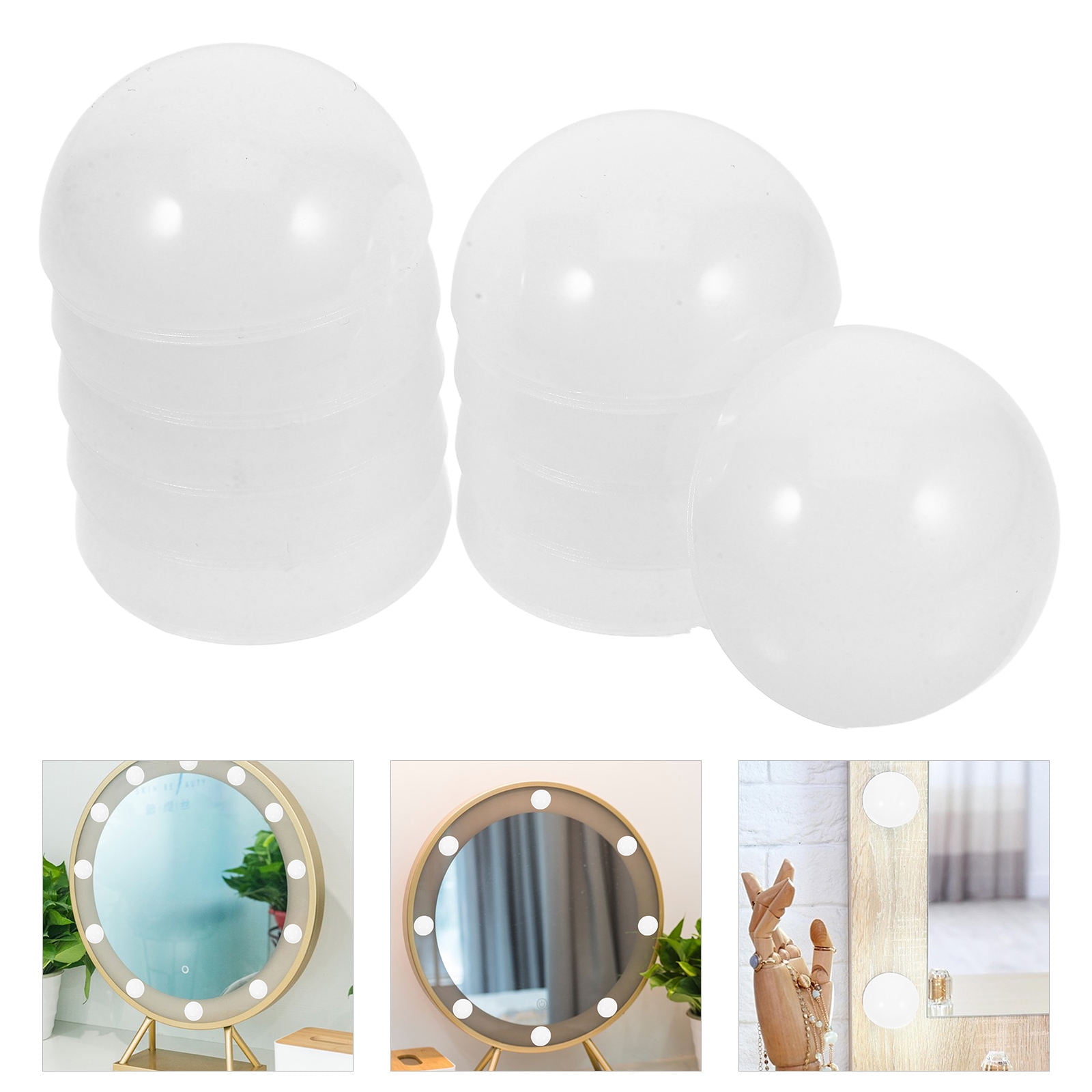 20pcs Makeup Mirror Light Covers - Plastic Globe Replacement For Vanity Light Fixtures