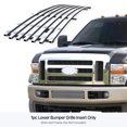thumbnail image 3 of APS Compatible with Ford F-250 F-350 F-450 F-550 2008-2010 Lower Bumper Stainless Steel Chrome 8x6 Billet Front Grill Grille Insert F65328C, 3 of 7