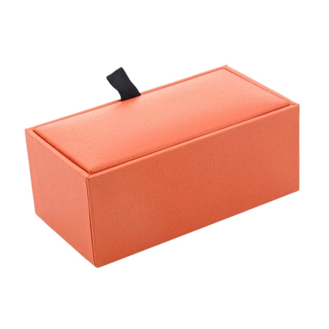 Caja de exhibición de joyas Caja de exhibición de la cubierta Flip Diseño giratorio Pequeño gemelo Regalos Caja de gemelos para hombres