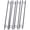 Black + Steel#43, variant on Rebar Stake with Loop 4pcs - 5/8x55.5 Inch Steel Tent Canopy Ground Stakes with Angled Ends for Campsites and Canopies