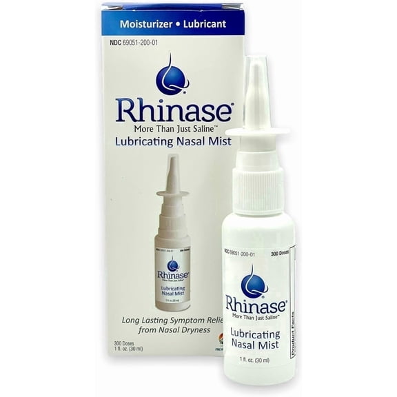 Rhinase Nasal Spray Hypoallergenic Moisturizing wetting agent saline Solution 1 fl oz
