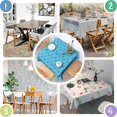 thumbnail image 4 of French Bulldog Square Tablecloth,Waterproof Square Table Cover,Wipeable Spillproof Washable Table Cover for Home Kitchen Party Decor 52"x52"(132x132cm), 4 of 6