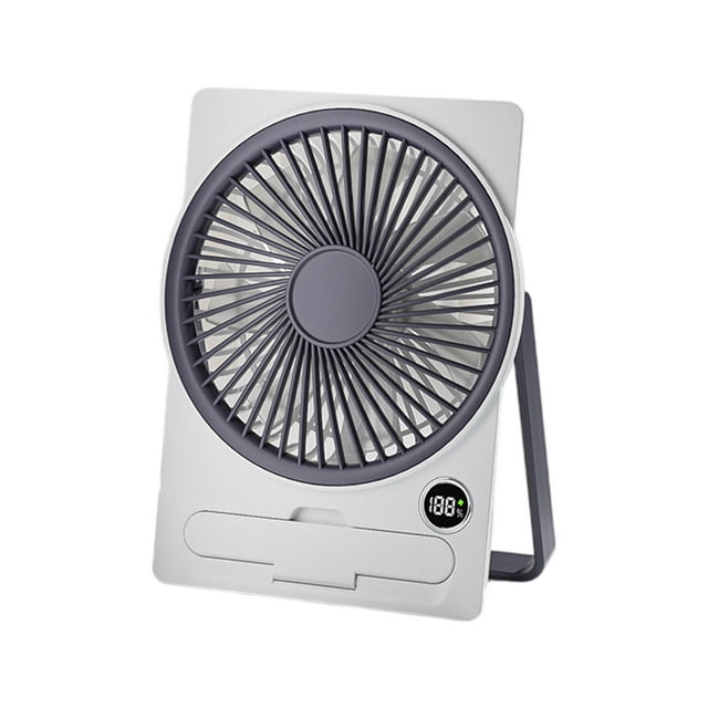 Portable Card Fan Usb Rechargeable Five Speed Air Circulator Hanging Or Desktop Use Personal Cooling Device White U-811 White