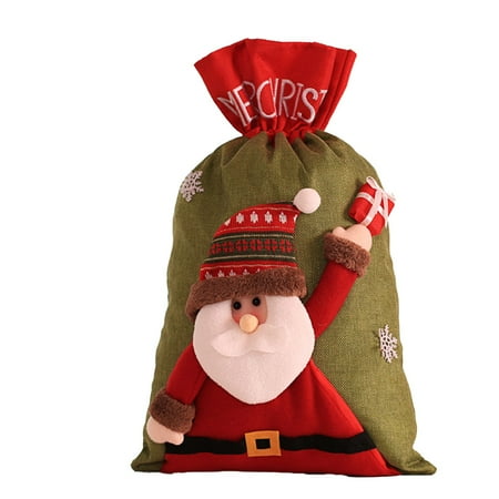 

Zheniopp Red Santa Sack Candy Bag Backpack Christmas Party Gift Foldable Christmas Gift Toy Storage Bag Holiday Party Supplies 22 X 13.77 Inches Party Decorations for Adults Women