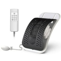 Back Stretcher with Lumbar Support,Electric Lumbar Traction Device with Dynamic Airbag,3-Level Adjustable Spinal Decompression & Cracker Device,Electrotherapy,2 Body Pads - Black