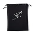 thumbnail image 1 of Drawstring Drawstring Pocket Small Cloth Bag Travel Portable Suitcase Organize Packing Bag Clothes Underwear Toy Storage Bag，Black Small 30*40cm 2pcs, 1 of 4