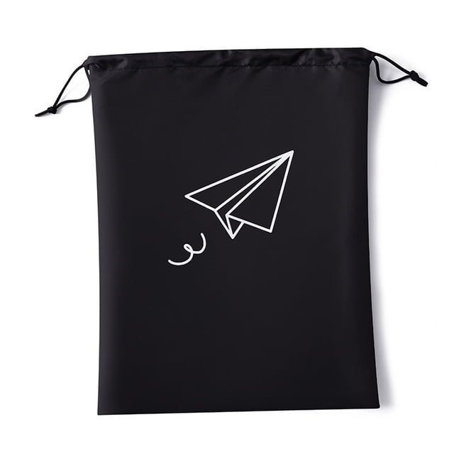 Drawstring Drawstring Pocket Small Cloth Bag Travel Portable Suitcase Organize Packing Bag Clothes Underwear Toy Storage Bag,Black Small 30*40cm 2pcs