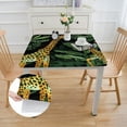 thumbnail image 2 of ONETECH Giraffes Leaves Jungle Square Tablecloth Waterproof Resistant Fabric 100% Polyester Fiber 52*52, 2 of 8