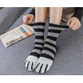 thumbnail image 4 of Fluffy cat socks with cat paws 6 different pairs, 4 of 5