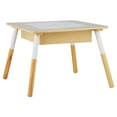 thumbnail image 6 of Your Zone 3-Piece 2-in-1 Dry Erase and Chalkboard Activity Table and Chair Set with Storage for Sensory & Creative Play, White, 6 of 9