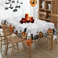 thumbnail image 4 of Halloween Tablecloth, Halloween Table Cloth Rectangle 60x84 inch, Jack Fabric Kitchen Table Decorations for Dinner,Parties, 4 of 6