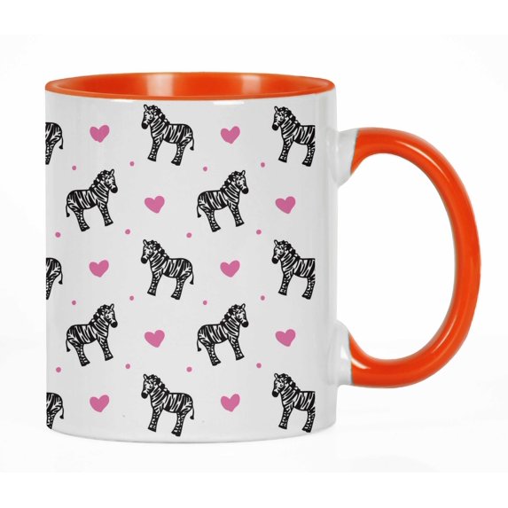 Inkdotpot Animal 11 Oz Ceramic Coffee Mug Animal Lovers Gift For Friends Best Friends-Orange