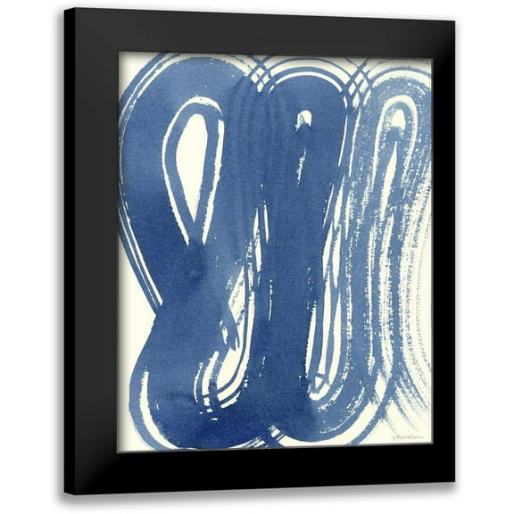 Lam, Vanna 12x14 Black Modern Framed Museum Art Print Titled - Macrame Blue V