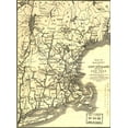 thumbnail image 1 of 24"x36" Gallery Poster, Map of railroads in New England 1849, 1 of 1