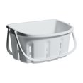 thumbnail image 2 of PPgejGEK Plastic Shower Basket with Hooks 12x9.64x7.16 Inch Multipurpose Bathroom Kitchen Storage Organizer for Cosmetics Vegetables Cleaning Supplies Hanging Handle Durable White Gray, 2 of 7