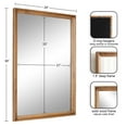 thumbnail image 3 of Kate and Laurel Hatherleigh Modern Farmhouse Rectangle Wooden Wall Mirror, 24 x 36, Rustic Brown, Decorative Wood Rectangular Mirror for Use in Bathroom, Entryway, or Bedroom, 3 of 9