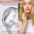 thumbnail image 3 of ORUYROP Women Triple Interlocked Rolling Ring, Delicate Looking, Stainless Steel/Gold Plated/Black (Send Gift Box), 3 of 7