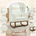 thumbnail image 5 of Timbernest Rocking Chair Teddy, 25.5" High Backrest Accent Chair, Glider Rocker Chair for Living Room, White, 5 of 9