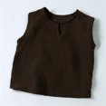 thumbnail image 4 of THDHVS Toddler Tank Tops Boys,Boys Tank Tops Athletic Sleeveless Crewneck T Shirts Kids Undershirts Brown, 4 of 7