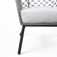 thumbnail image 2 of Marco Indoor Outdoor Steel Lounge Chair with Gray Rope and Gray Cushion, 2 of 5