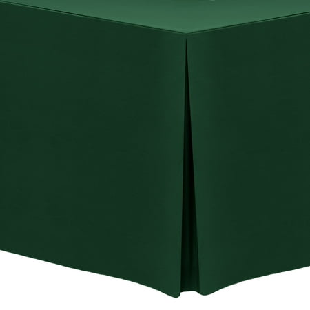 

Ultimate Textile (5 Pack) 8 ft. Fitted Polyester Tablecloth - for 24 x 96-Inch Banquet and Folding Rectangular Tables - 36 H Hunter Green