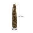 thumbnail image 4 of Reky Tall Vase, Rose Cut Floral Patterns, Slim Profile Bronze Ceramic, 4 of 5
