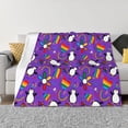 thumbnail image 1 of Balery Rainbow Lgbt Penguin Manta de Franela con Dibujo, Lujo Ultra Suave y Cálido, Antipelusa y Resistente a las Arrugas para Cama, Sofá, Camping -80"x60", 1 of 6
