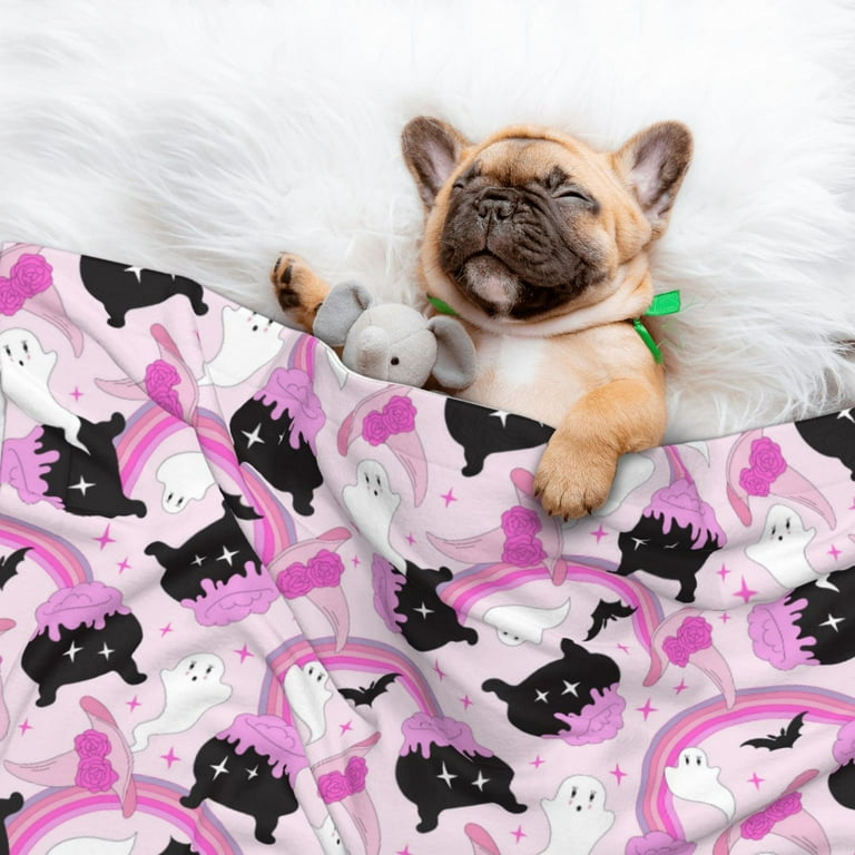 Sigee Pink Girl Halloween for Pet Blanket for Dog Cat Puppy