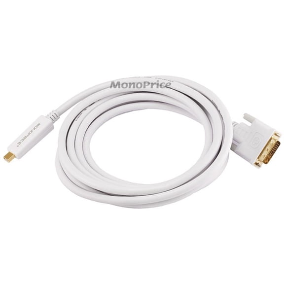 Monoprice 15ft 32AWG Mini DisplayPort to DVI Cable - White