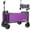 Purple, variant on NIGSQJB Upgraded All-in-One Convertible Folding Shopping Cart with Full-Side Opening &Dog Leash, Versatile Seating &Storage, 220Lbs Capacity Beach Cart for Camping,Garden,Fishing, Black