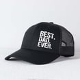 thumbnail image 2 of BEST.DAD.EVER. Letter Embroidered Color Block Trucker Hat Unisex Adjustable Cotton Breathable Fashion Cap for Travel Daily Wear, 2 of 9