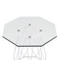 thumbnail image 2 of Parisa Octagon Glass Top End Table, White, 2 of 5