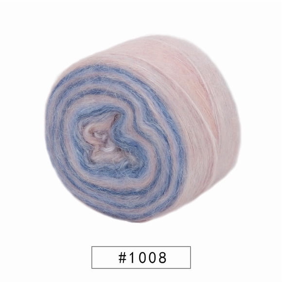 Xiao Hua style G-75g Fil de mohair Doux à 1 Torsion, Fil de mohair Tricoté de Haute Qualité, Parfait pour les Couvertures au crochet et la Décoration Intérieure, Convient à Tous les Fabricants de mohair Doux