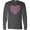 Charcoal Grey, variant on Inktastic Valentine Words in Pink Long Sleeve T-Shirt
