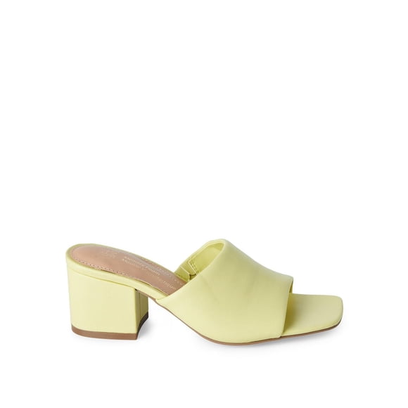 Refurbished Time and Tru Women's Block Heel Shoes Green 8
