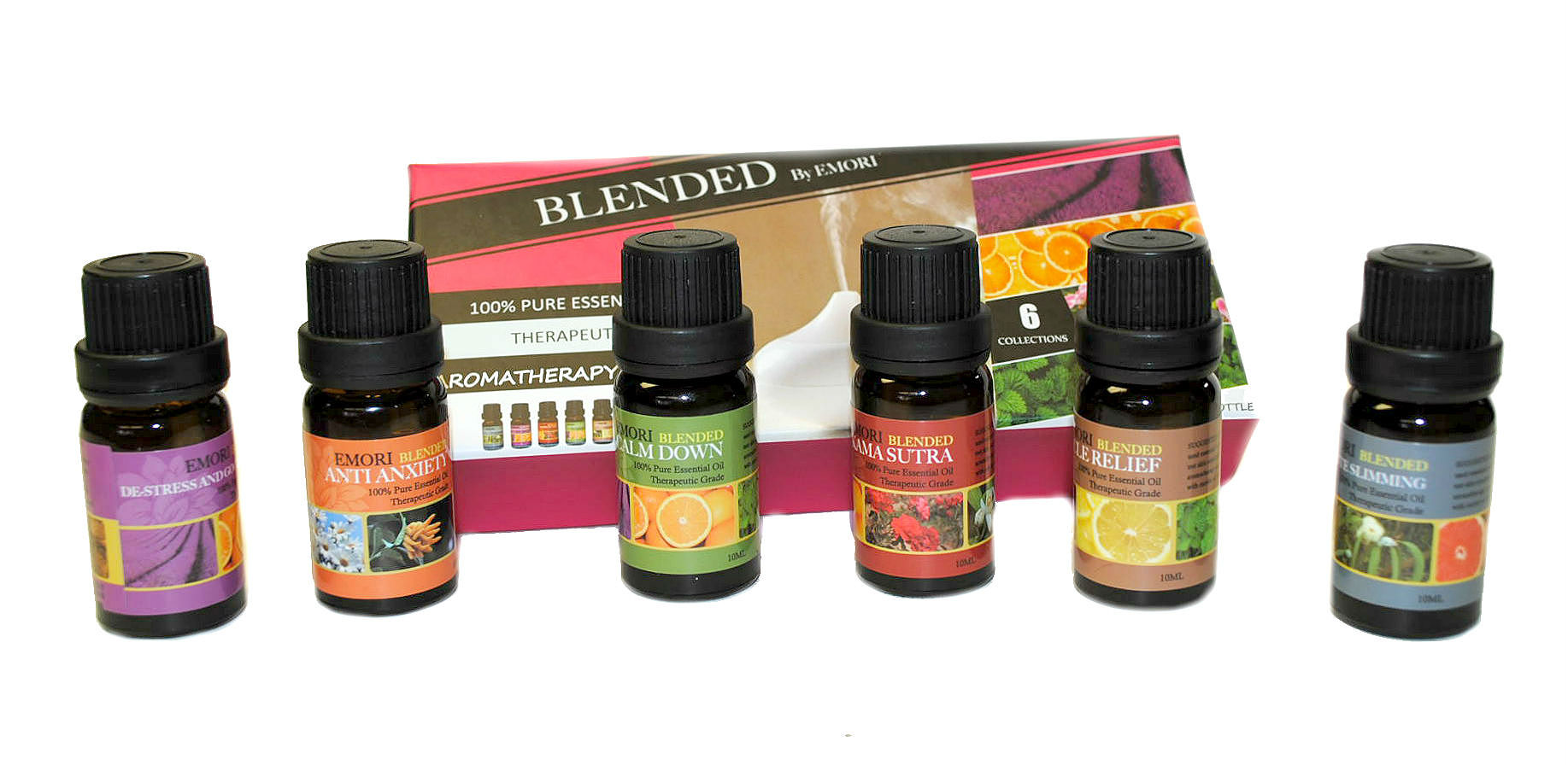 100% Pure Essential Oil 6 Scents (Blended) Set 10ml Therapeutic Grade