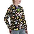 thumbnail image 6 of Honeii Flower Butterfly Pattern Womens Oversized Hoodies Long Sleeve Sweatshirts Pullover Fall Outfits with Pocket-Large, 6 of 7