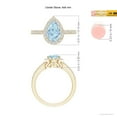 thumbnail image 5 of ANGARA Natural Pear 1.12 ct Aquamarine Ring with Diamond Halo in 14K Yellow Gold for Women (Size-9x6mm) | March Birthstone, Birthday, Anniversary, Jewelry Gift for Women | Natural Aquamarine Ring, 5 of 9