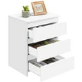 thumbnail image 4 of Topeakmart Vertical Wooden Nightstand with 3 Drawers for Bedroom, White, 4 of 6