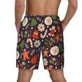 thumbnail image 4 of Uemuo Winter Holiday Christmas Pattern Mens Swim Trunks Quick Dry Board Shorts with Mesh Lining, Stretch Beach Shorts Quick Dry No-Chafing Board Shorts-, 4 of 9
