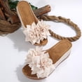 thumbnail image 6 of Msgweeeg Woman Shoes Women Sandals Comfortable Women's Fashion Casual Summer Style Solid Color Fish Mouth Thick Bottom Wedge Slippers for Summer & Beach, 6 of 10