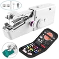 thumbnail image 1 of Mini máquina de coser portátil, costura a mano portátil, herramienta manual de costura rápida para prendas, cortinas, prendas de vestir eléctricas para coser a mano en el hogar (blanco), 1 of 5